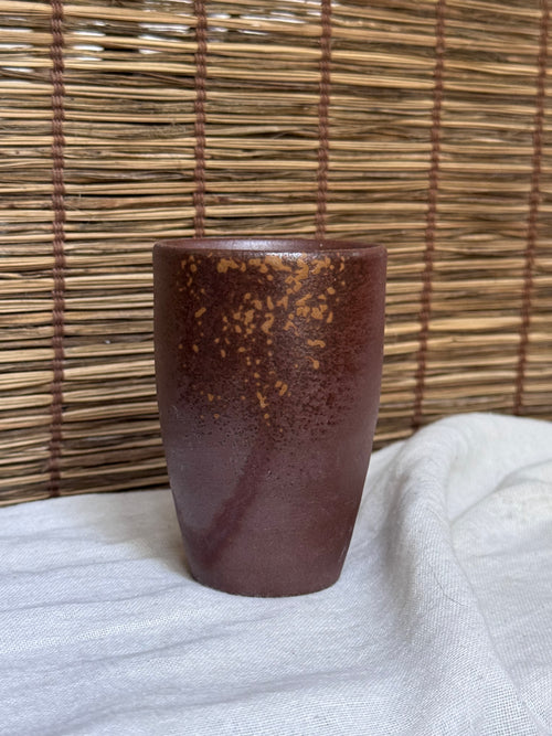 Bizen-yaki by Kimura Tōhō Yunomi Teacup — Natural Goma Ash Glaze