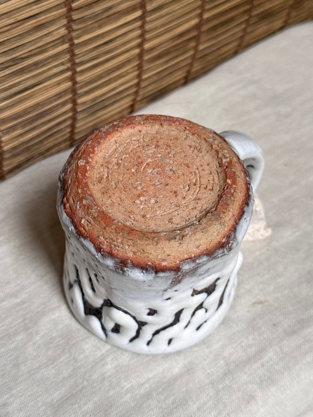 Oni-Hagi Ware Mug – Thick Shiro Hagi Glaze