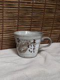 Mino-Yaki Rabbit Mug, Hand-Painted “Fun Together” Message, Crackle Glaze