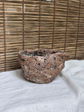 Rustic Stoneware Bowl — Heavy Grogged Clay, "Stone-Skin" (Ishihada) Textured Surface, Organic Form