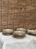 Japanese Mini Katakuchi, Set of 4 - Two-Tone Glaze, Footed Pouring Bowls