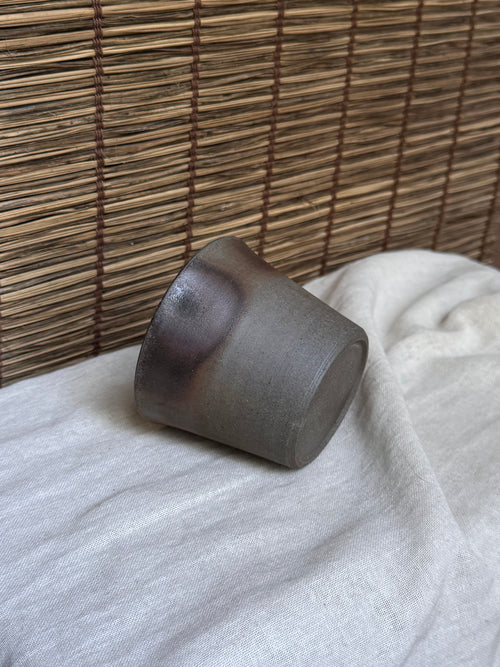 Bizen-yaki by Nobuhara Katsushi Cup — Wood-Fired, Charcoal & Ash Fire Effects, Artist-Stamped
