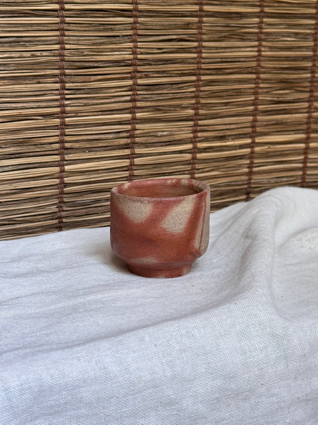 Bizen-Style by Kataoka Seikan Wood-Fired Sake Cup — Hidasuki Fire Markings