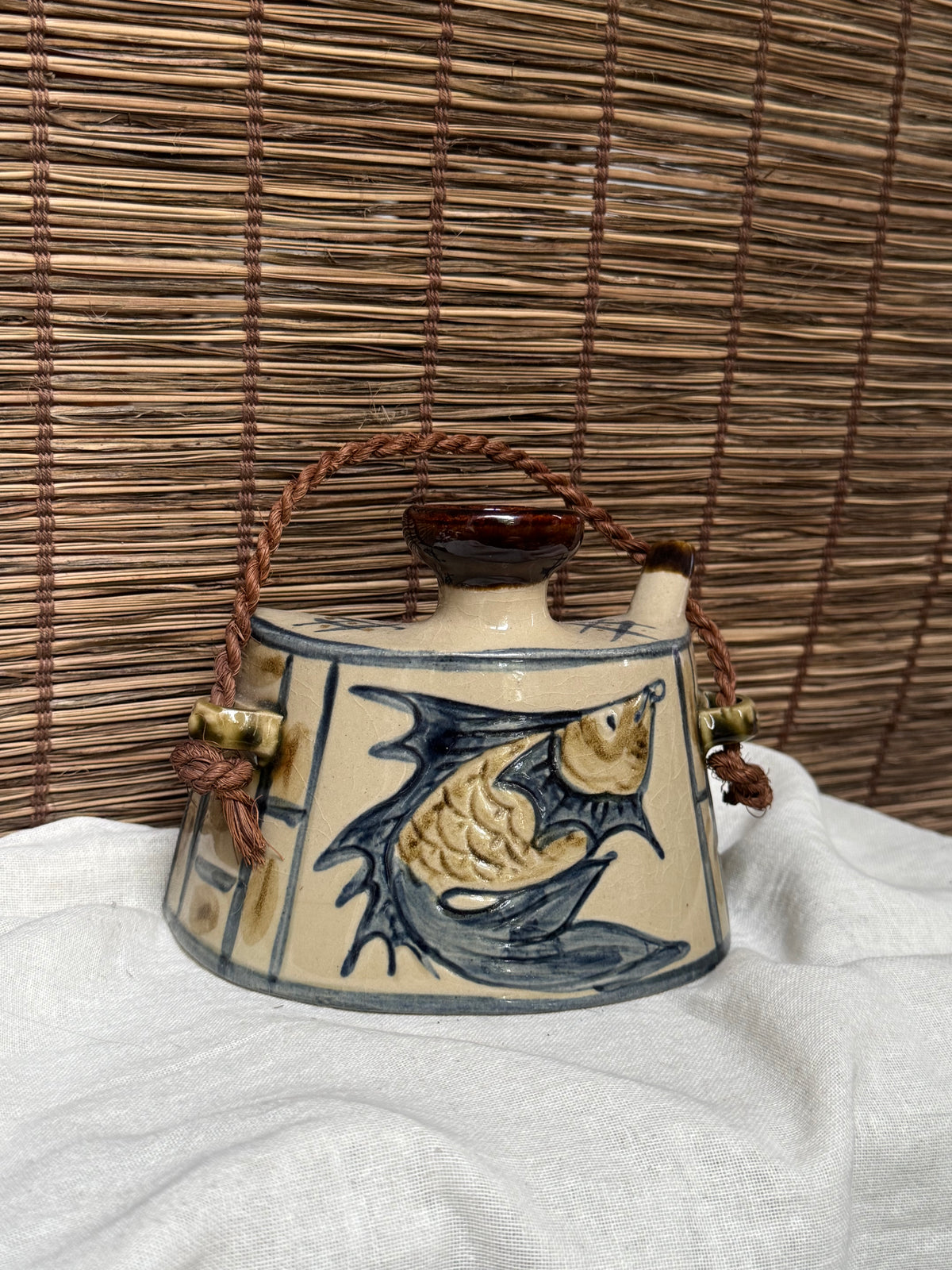 Tsuboya Ryukyu Ware Dachibin Sake Flask, Nakagusuku Kiln, Okinawa