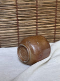 Bizen-yaki Guinomi Cup — Matsubai Pine-Ash Glaze, Artist-Stamped Base