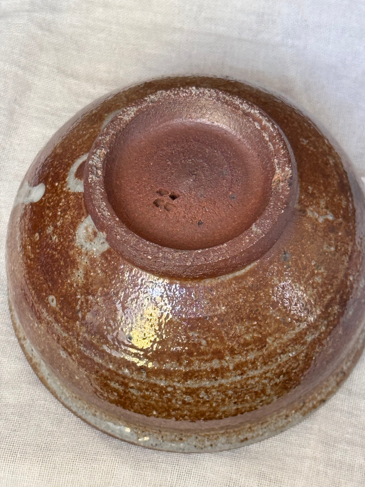 Katakuchi Matcha Bowl — Amber Glaze, Grey Drips, Iron Spots, Pouring Lip