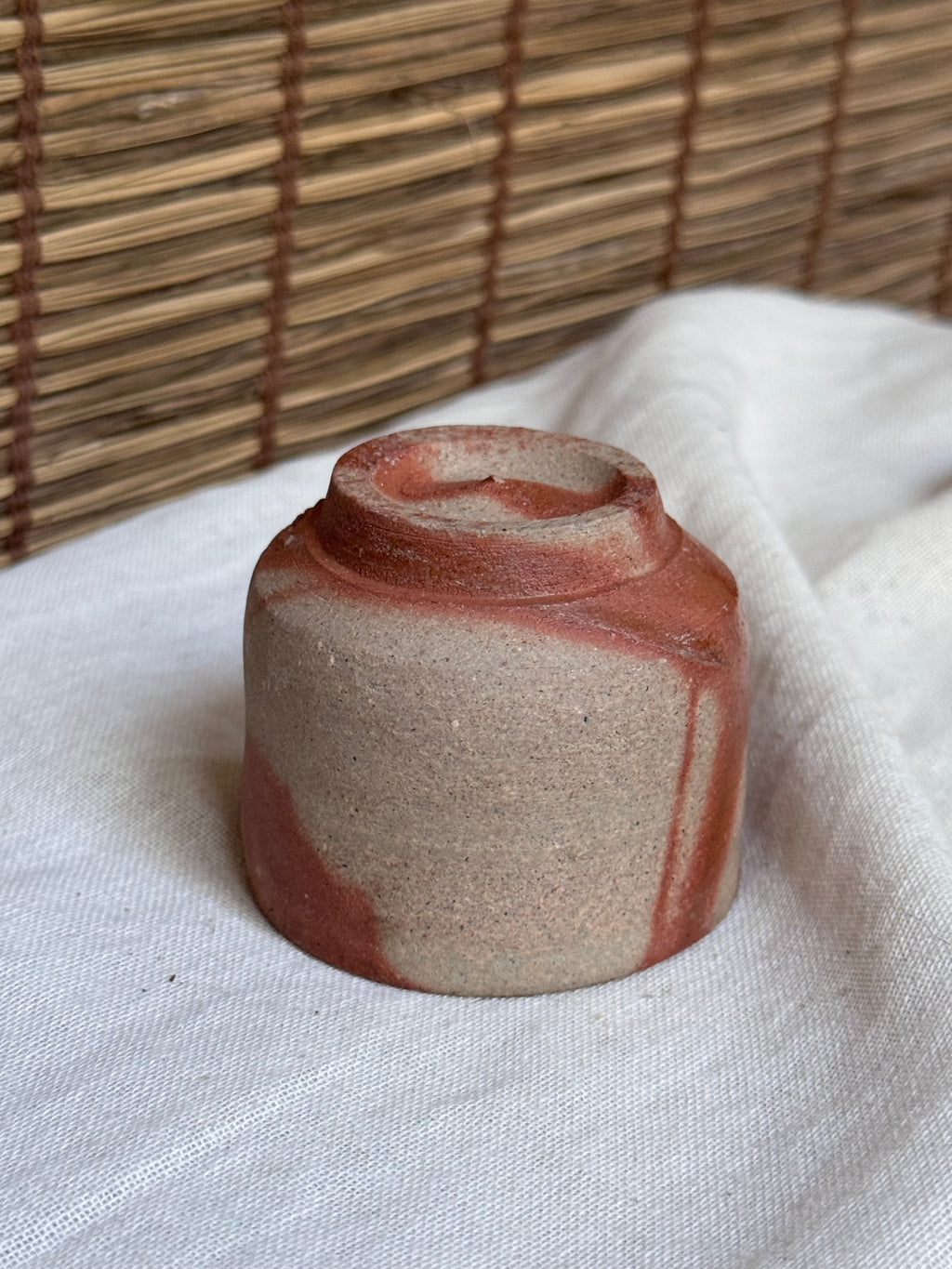 Bizen-Style by Kataoka Seikan Wood-Fired Sake Cup — Hidasuki Fire Markings