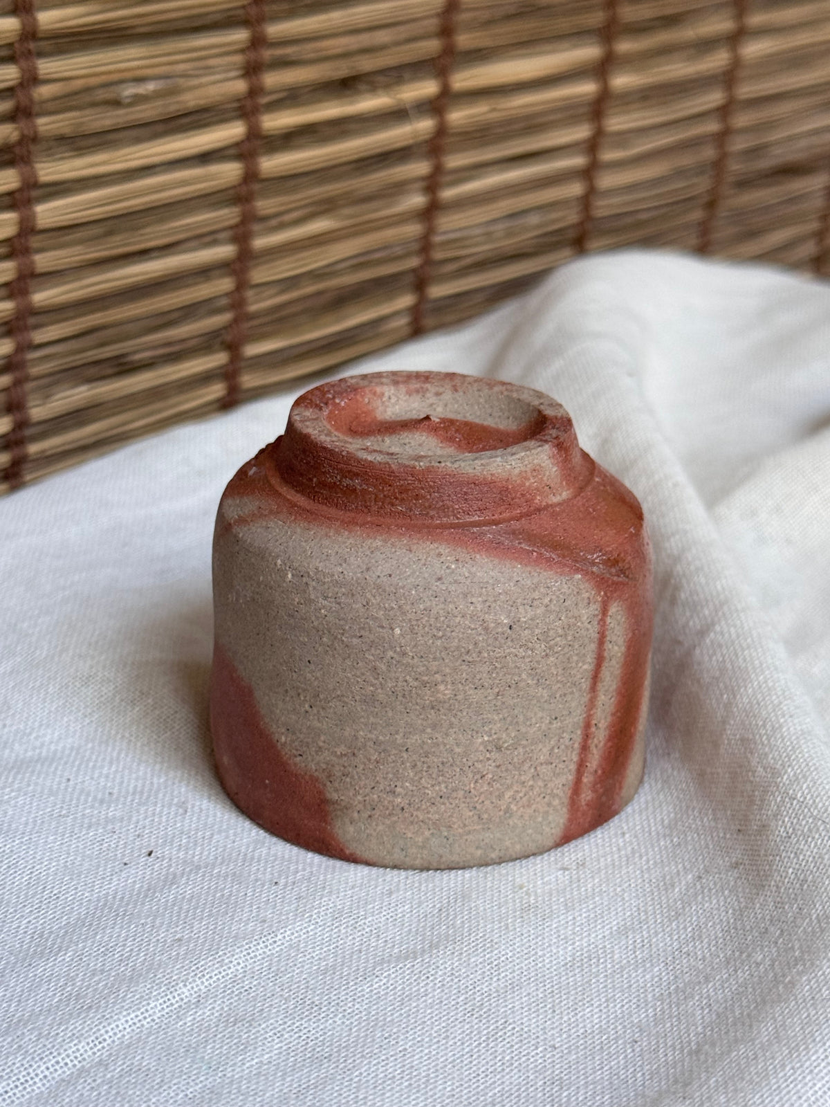 Bizen-Style by Kataoka Seikan Wood-Fired Sake Cup — Hidasuki Fire Markings