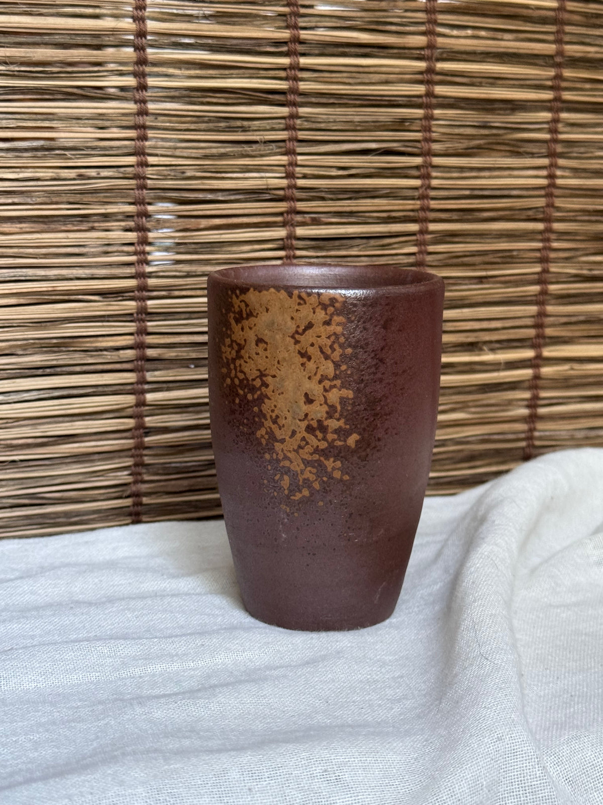 Bizen-yaki by Kimura Tōhō Yunomi Teacup — Natural Goma Ash Glaze