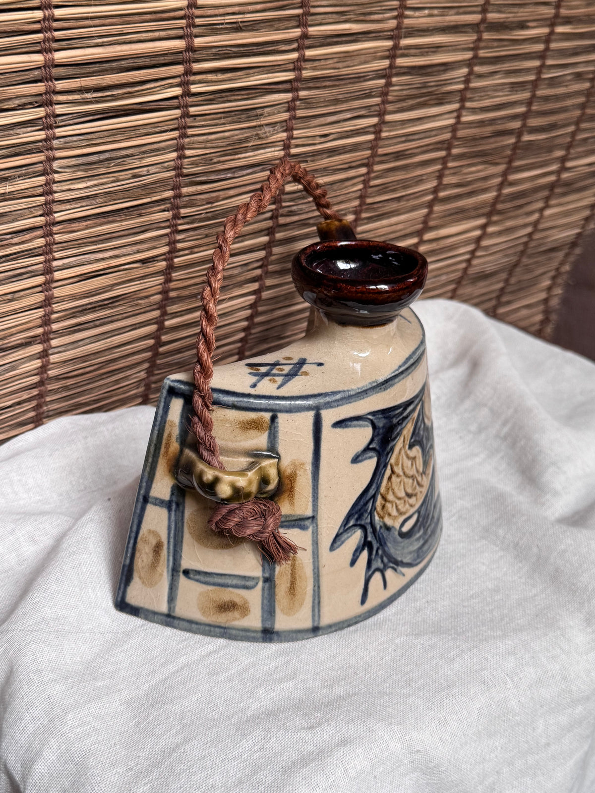 Tsuboya Ryukyu Ware Dachibin Sake Flask, Nakagusuku Kiln, Okinawa