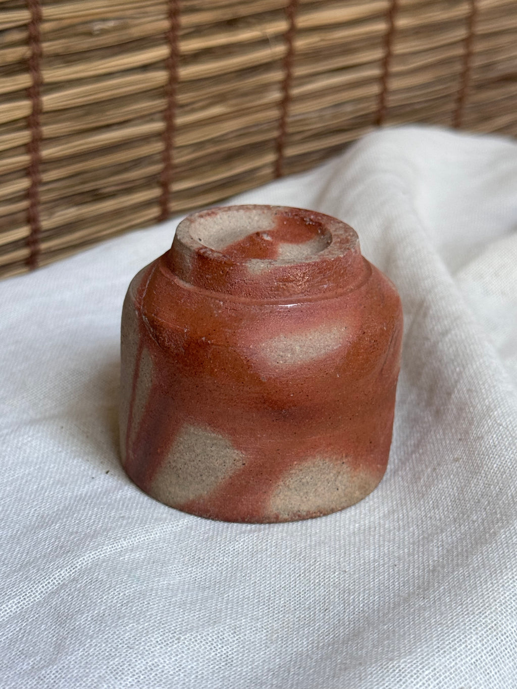 Bizen-Style by Kataoka Seikan Wood-Fired Sake Cup — Hidasuki Fire Markings