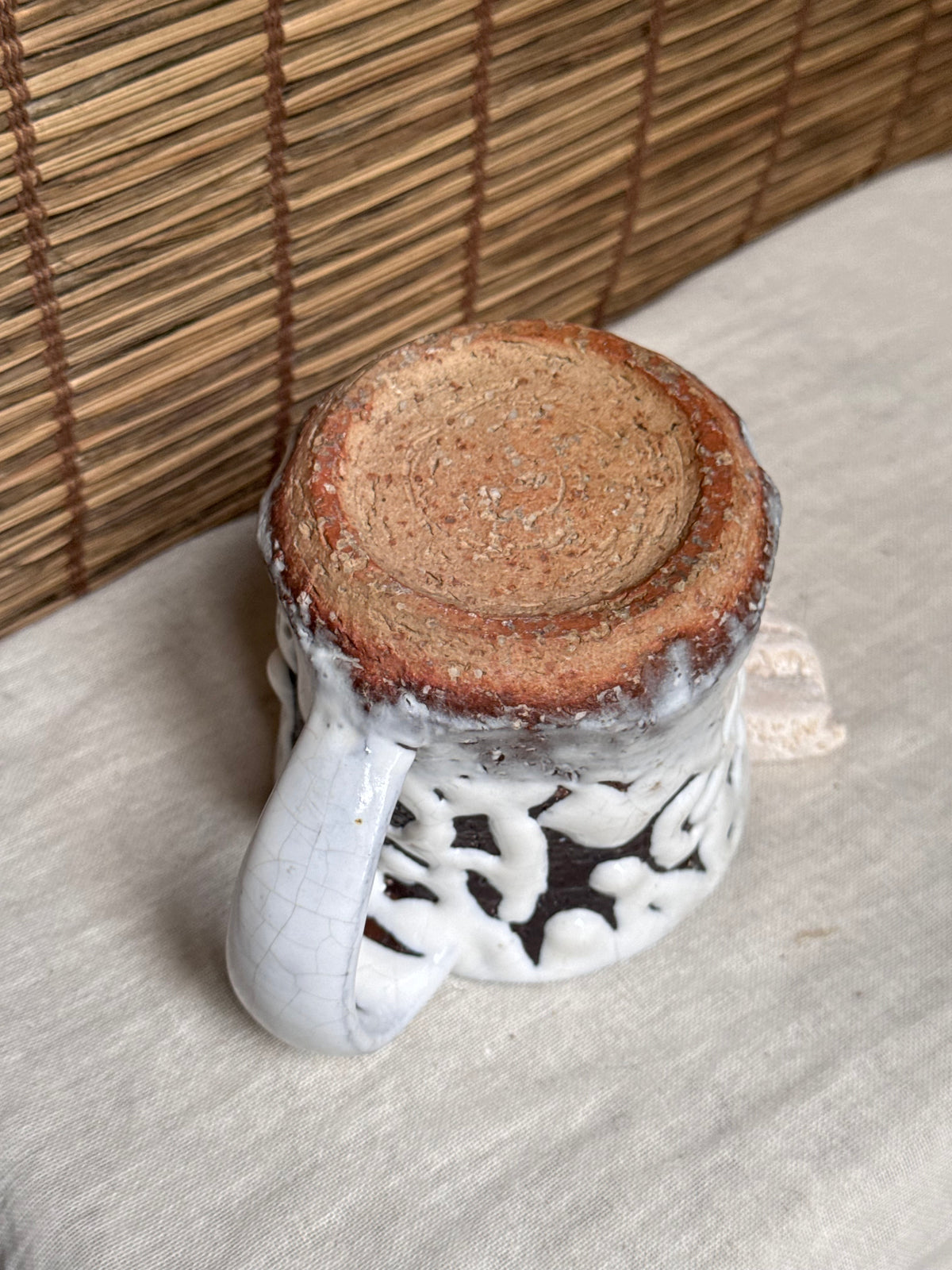 Oni-Hagi Ware Mug – Thick Shiro Hagi Glaze