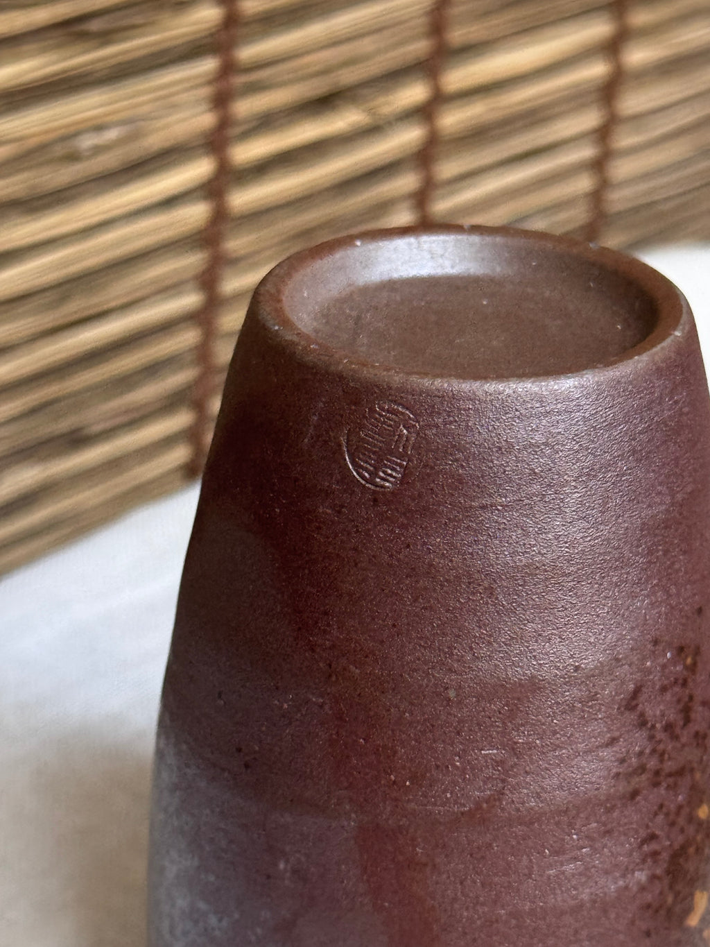 Bizen-yaki by Kimura Tōhō Yunomi Teacup — Natural Goma Ash Glaze