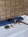 Five Elements ("Godai") Ceramic Chopstick Rests, Boxed Set of 5 — Earth, Water, Fire, Wind, Void